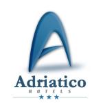 Logo di Adriatico Hotels con una grande 'A' blu e tre stelle.